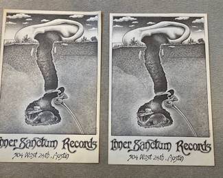 Jim Franklin handbills from the iconic Inner Sanctum Records store - circa 1972