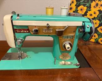 Stradivaro Turquoise Vintage Sewing Machine