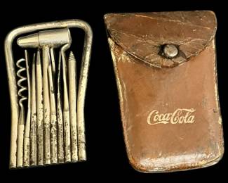 Antique CocaCola Leather Case  MultiTool