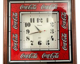 Vintage Hanover Quartz Coca Cola Wall Clock