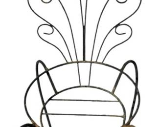 Indoor Outdoor Metal Chair Planter Stand