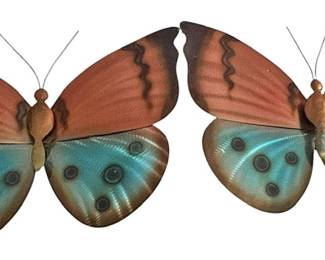 Copper Metal Butterfly Wall Art