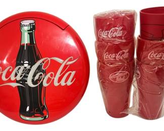 Vintage CocaCola Button Phone  Cups