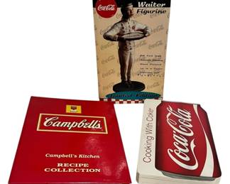 CocaCola Iron Waiter Figurine  Cookbooks
