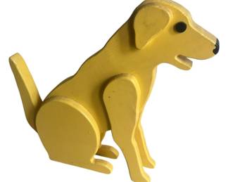Wooden Dog Figurine