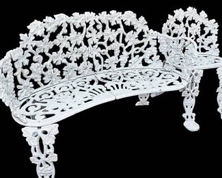 Antique Cast Iron Victorian Garden Set
