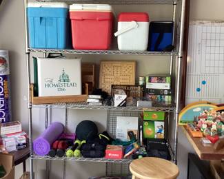 Shelf and Coolers