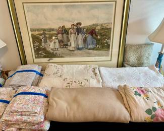 Just out for a family stroll through a field of linens.