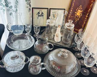 Oh joy, glassware.  How rare in a sale.