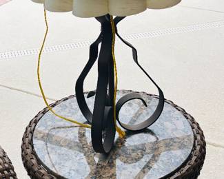 Tough old lamp built to last.  Imagine the stories it could tell.