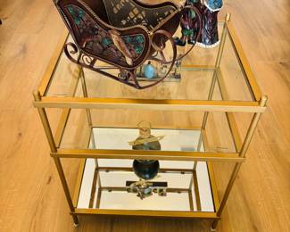 Glass and brass.  Must be an important sleigh.