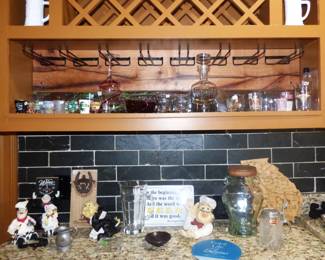Bar Items including Shot Glass Collection