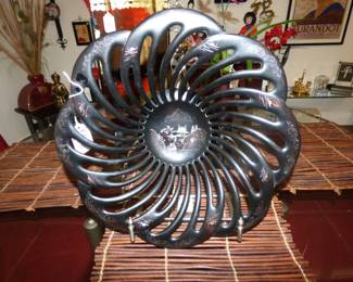 Reticulated Bowl with Mother of Pearl Inlay