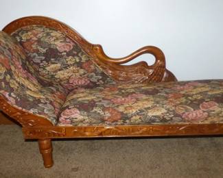 Vintage Oak Fainting Couch