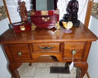 Oriental Items including Geisha Girl Travel Mirror