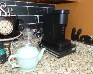 Coffee Bar Items and Tea Pots