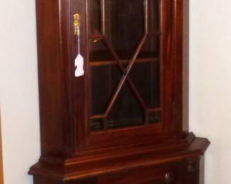Mahogany Chippendale corner cabinet