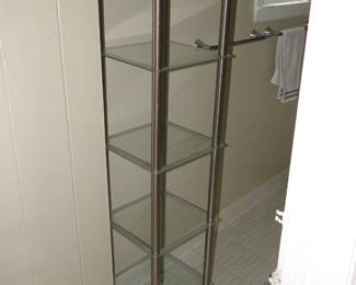 Chrome and glass shelf