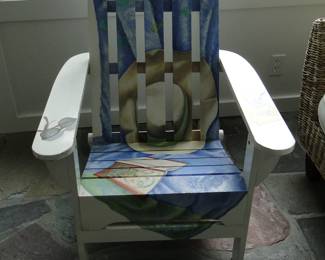 Adirondack beach scene chair