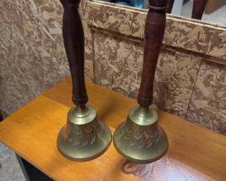 Brass and wood bells