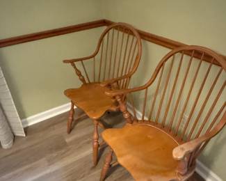 Wood arm chairs