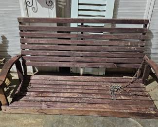 WOODEN PORCH SWING