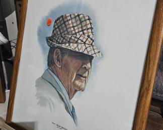 BEAR BRYANT FRAMED PICTURE