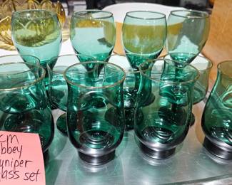 MCM LIBBEY JUNIPER GLASS SET