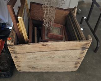WOODEN BOX WITH MISC