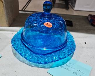 COBALT BLUE BUTTER DISH