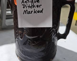 ANTIQUE PITCHER MARKED