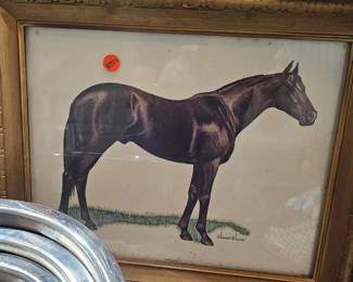 FRAMED HORSE PICTURE DECOR