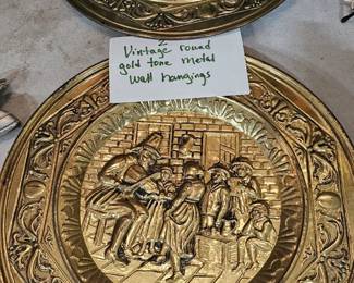 VINTAGE GOLDTONE WALL HANGINGS