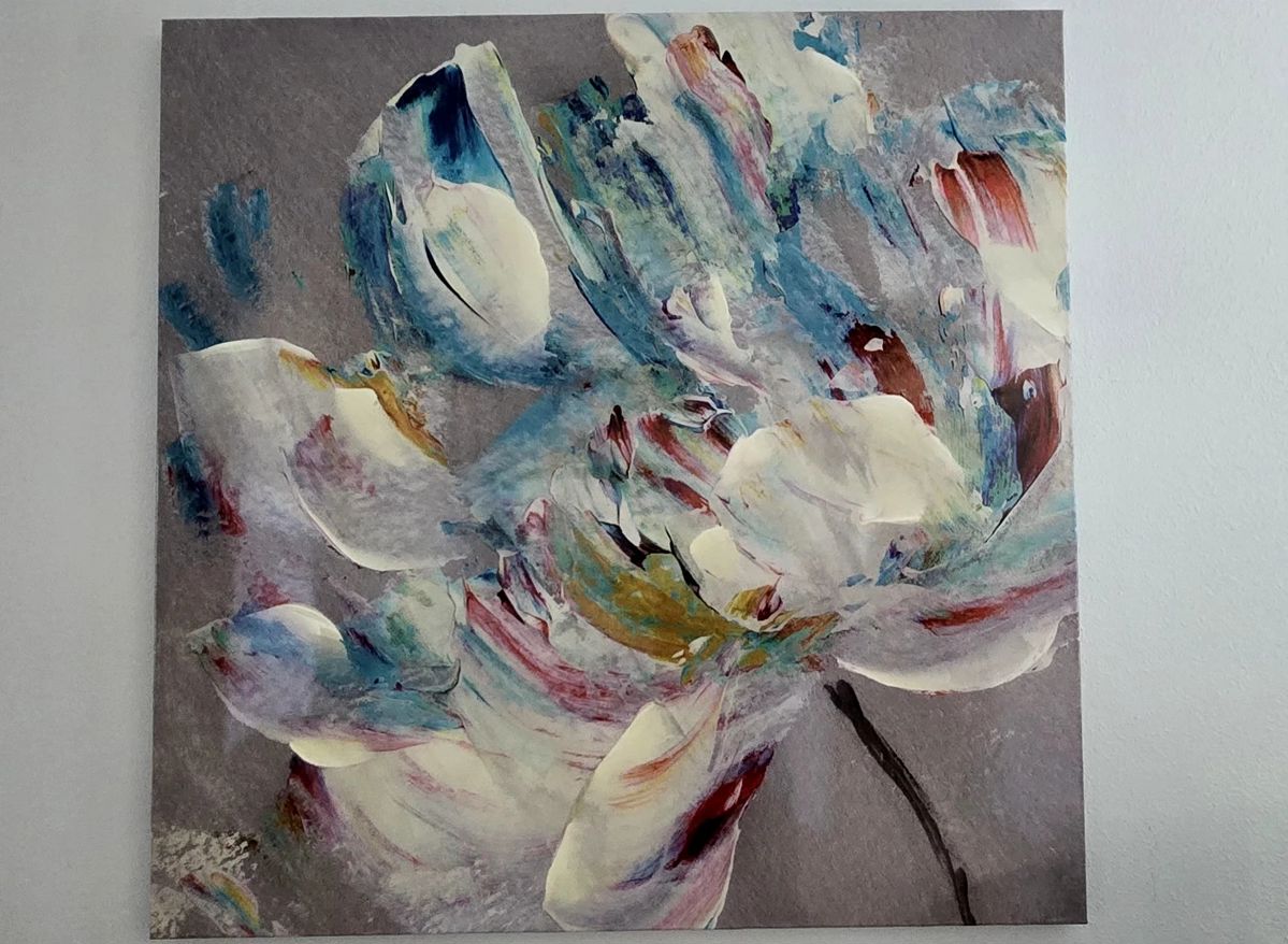Wall Art Flower Painting = $100