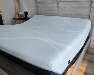 TempurPedic King Size elevated with light (Mattress and Ergo Base ONLY)