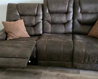 Brown Sofa (end reclined)