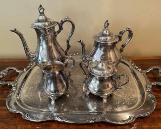 Vintage ALVIN RC1552 Silverplate Teaset - 5 pieces - excellent condition!