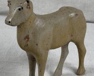 Carved Wooden Cow