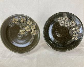 Two Pauline Crocker Dogwood Motif Plates