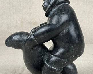 Inuit Carving of Seal Hunter