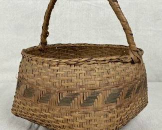 Cherokee Rivercane Gathering Basket