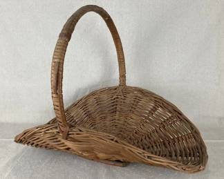 French Style Wicker Gathering Basket