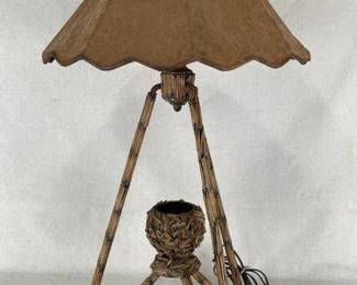 Folk Art Matchstick Lamp