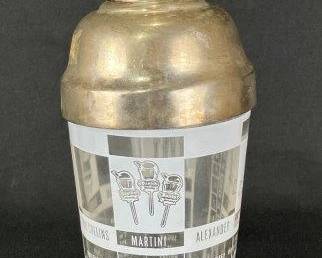 Silverplate and Glass Cocktail Shaker