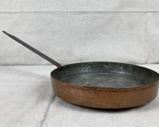 Copper Pan with Wrought Iron Handle