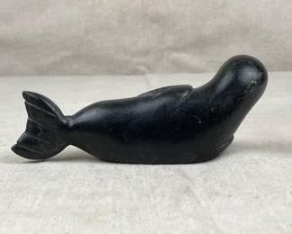 Two Inuit Stone Seal Carvings