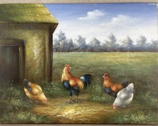 Chickens in the Field, 20th Century