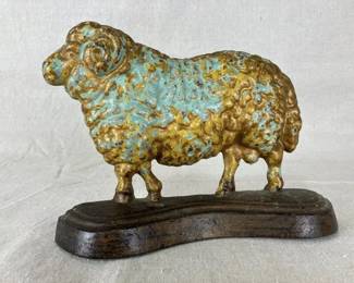 Ram Cast Iron Sculpture