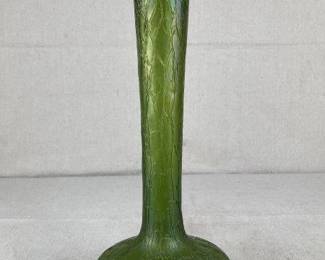Kralik Threaded Bohemian Art Glass Vase
