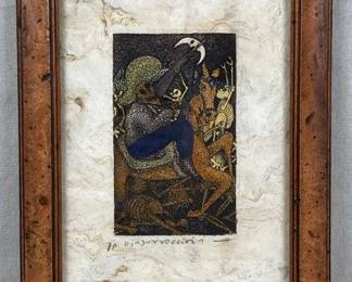 Nicolas de Jesus "Insurección" Aquatint Print on Handmade Paper